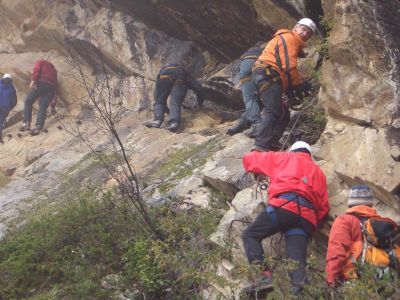 008-Im Klettersteig Lehner Wasserfall